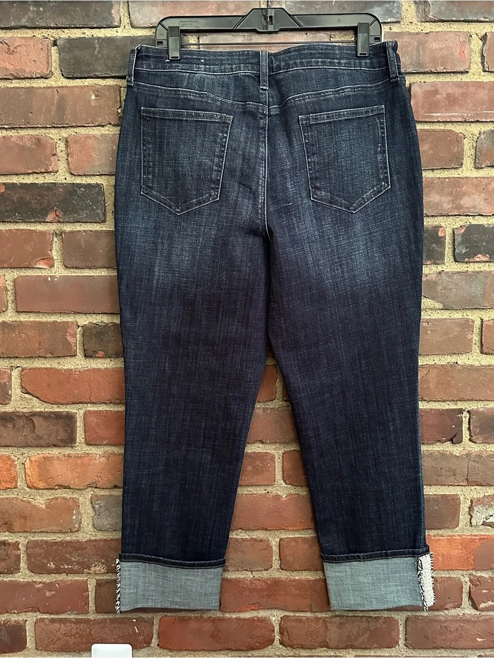 Chicos So Slimming Girlfriend Ankle Jeans Beads Sz 2P (34 X 25) 11” high rise - Picture 5 of 6